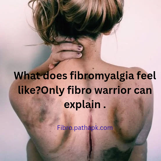 What does fibromyalgia feel like?Only fibro warrior can explain .