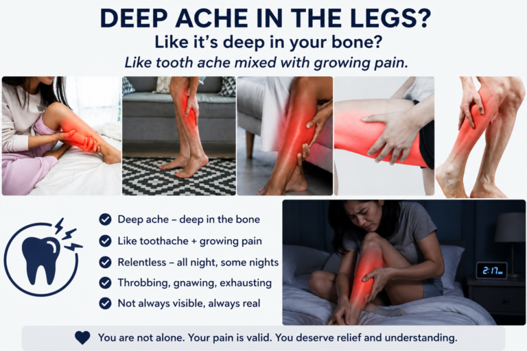 May I ask how many of you suffer from this deep ache in the legs like it’s deep in your bone ? Like tooth ache mixed with growing pain. Relentlessly all night, some nights?
